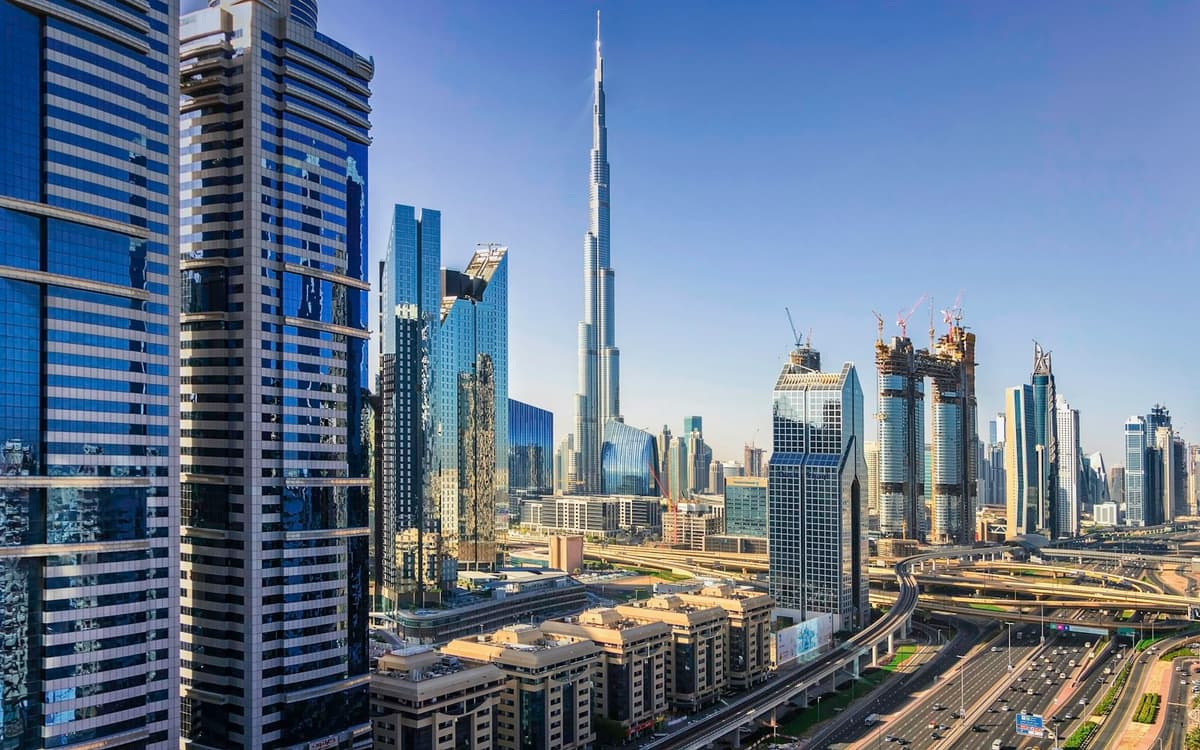 Dubai’s skyline with towers under construction