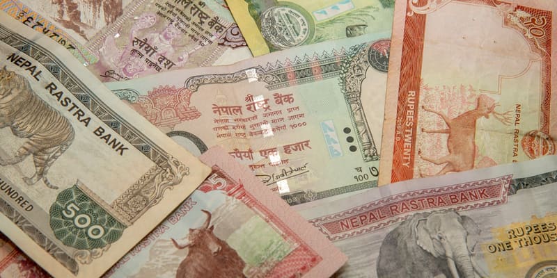 Nepali rupee banknotes issued by Nepal Rastra Bank — today's exchange rate in Nepal